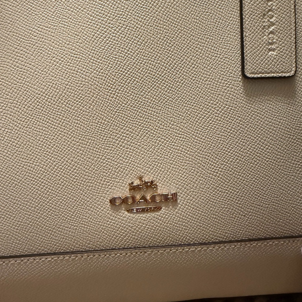 Coach Cream Satchel Bag - Picture 2 of 8
